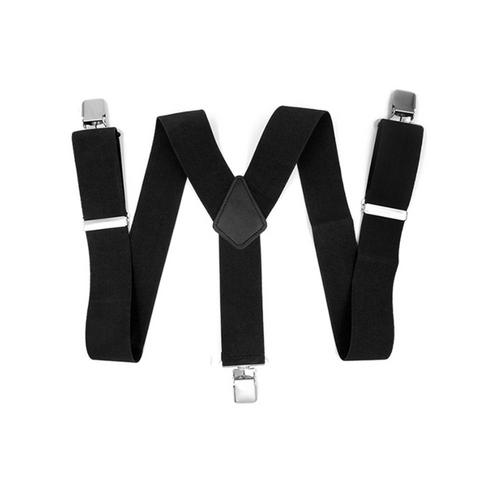 Adjustable Solid Suspenders Y Shape With 3 Clips For Men And Women
