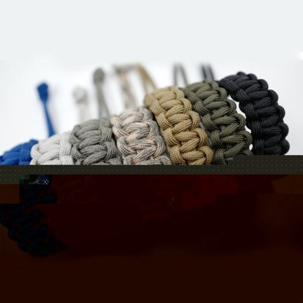 Survival Emergency 550 Paracord Bracelet Parachute Cord For Camping Hiking Dark Grey Paracords