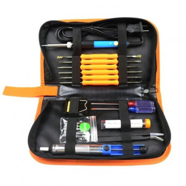 Temperature Electric Soldering Iron Kit With Welding Repair Tool Light Sky Blue Us Ac110 120V Soldering Guns & Irons