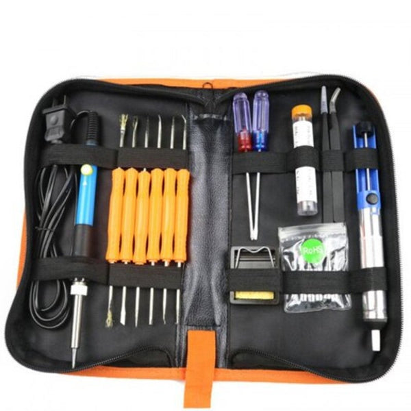 Temperature Electric Soldering Iron Kit With Welding Repair Tool Light Sky Blue Us Ac110 120V Soldering Guns & Irons