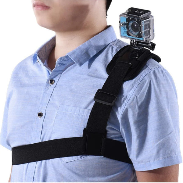 Action Camera Single Shoulder Chest Strap Mount For Gopro Hero 7 6 5 4 Yi Straps & Hand Grips