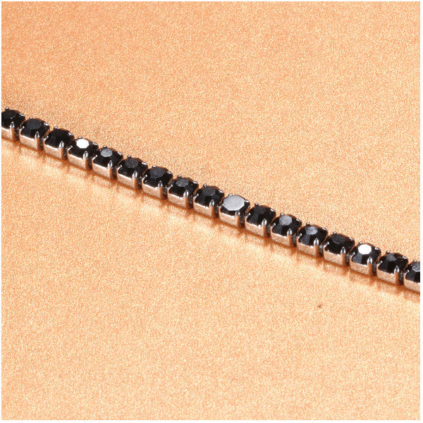 Adjustable Detachable Titanium Steel Double Buckle Zircon Tennis Bracelet