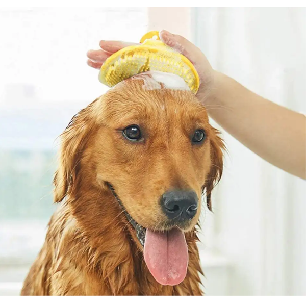 Adjustable Oval Shape Bath Massage Brush For Pet Dogs Cleaning Supplies 42335 Newblue Dog Grooming