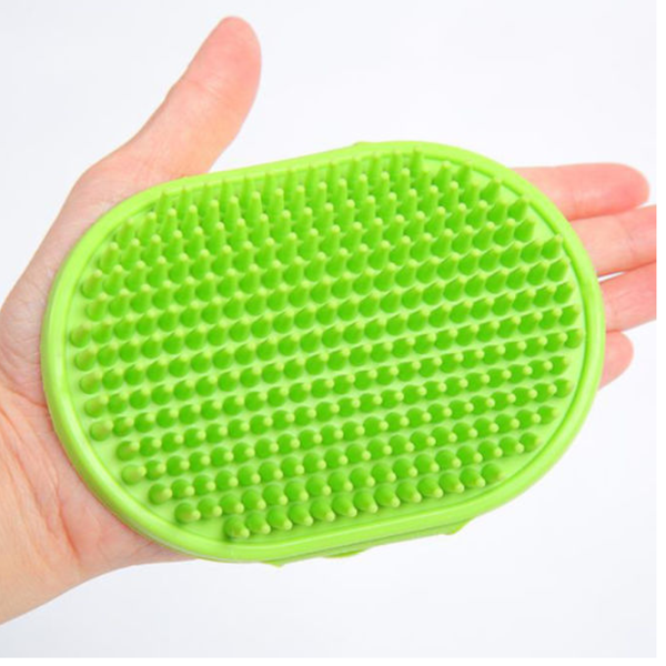Dog Grooming Adjustable Oval Shape Bath Massage Brush For Pet Dogs Cleaning Supplies 42335 Newblue