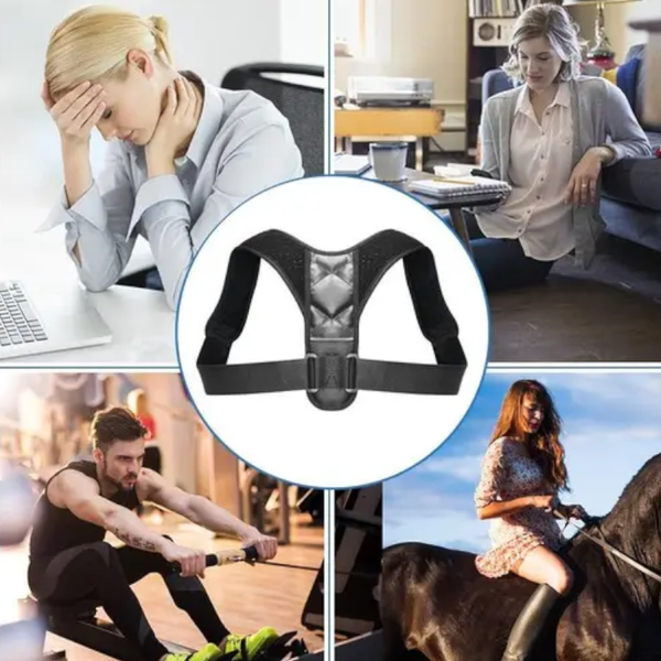 Adjustable Posture Corrector Clavicle Spine Back Shoulder Lumbar Brace Support Belt
