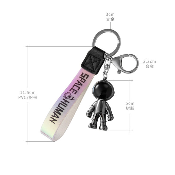 Aerospace Astronaut Keychain Pendant 3D Car Chain Lock Ring Bag Accessories Keyrings