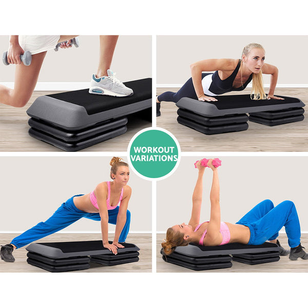 Everfit 3 Block Level Aerobic Step Bench Fitness Steps
