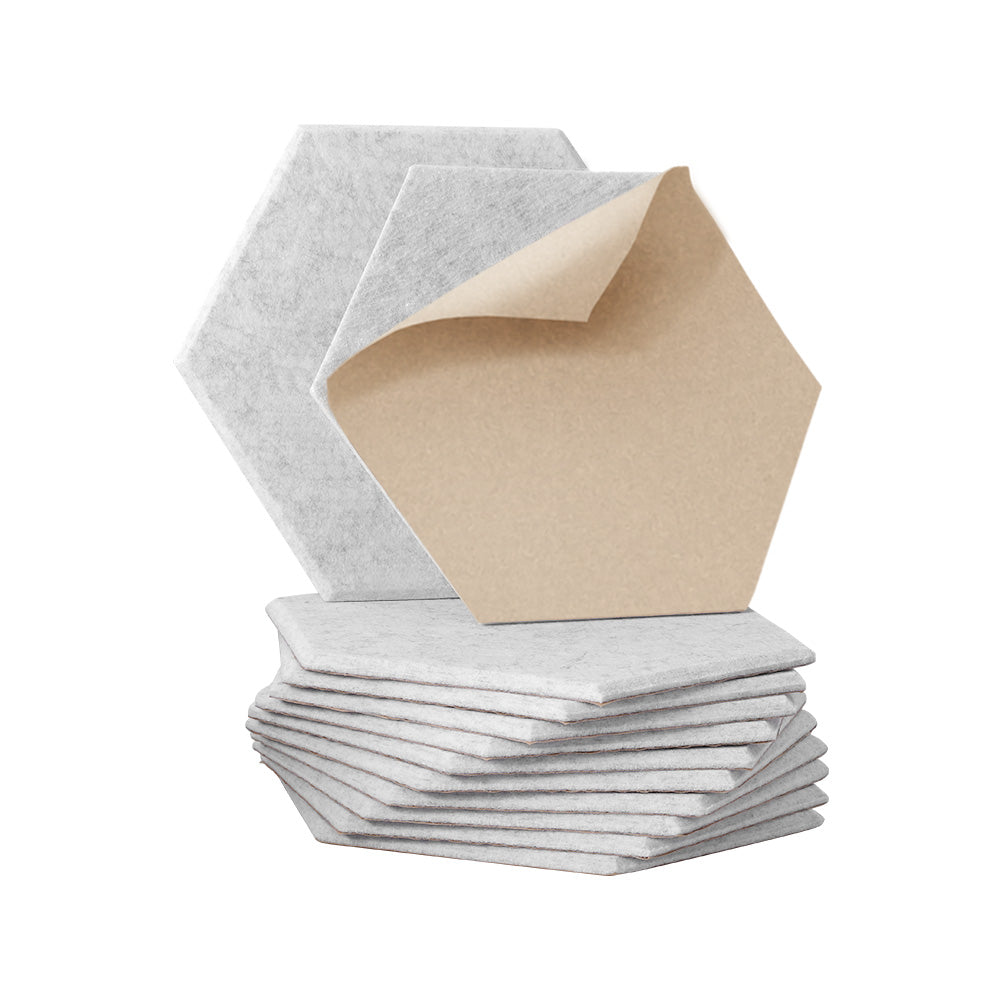 Alpha Acoustic Foam 12Pcs 35X30x0.9Cm Soundproof Absorption Panel Adhesive Grey Acoustic Treatments