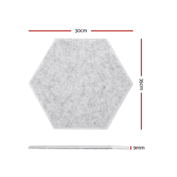 Alpha Acoustic Foam 12Pcs 35X30x0.9Cm Soundproof Absorption Panel Adhesive Grey Acoustic Treatments
