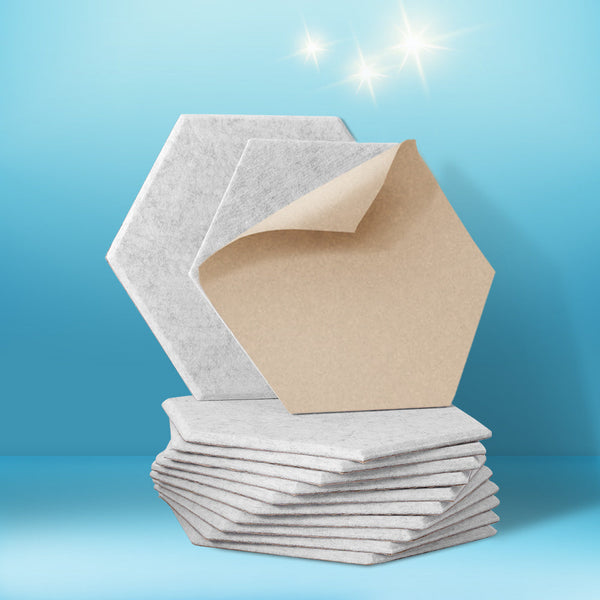 Alpha Acoustic Foam 12Pcs 35X30x0.9Cm Soundproof Absorption Panel Adhesive Grey Acoustic Treatments