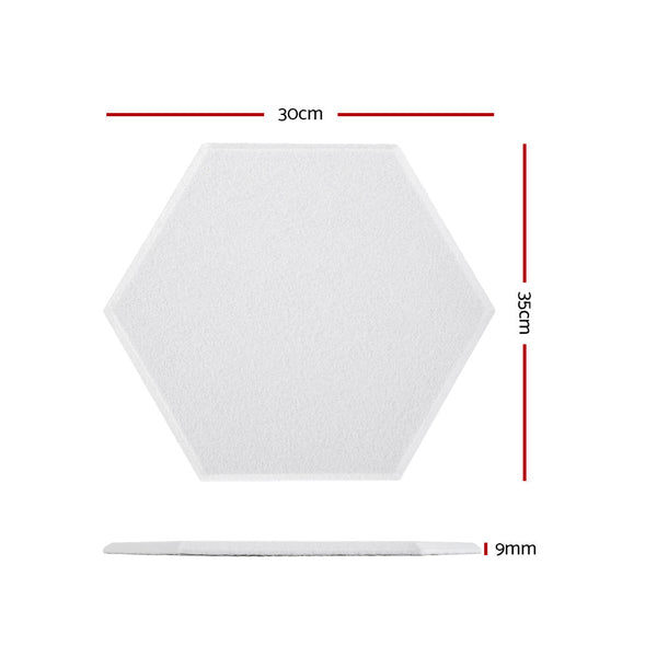 Alpha Acoustic Foam 12Pcs 35X30x0.9Cm Soundproof Absorption Panel Adhesive White Acoustic Treatments