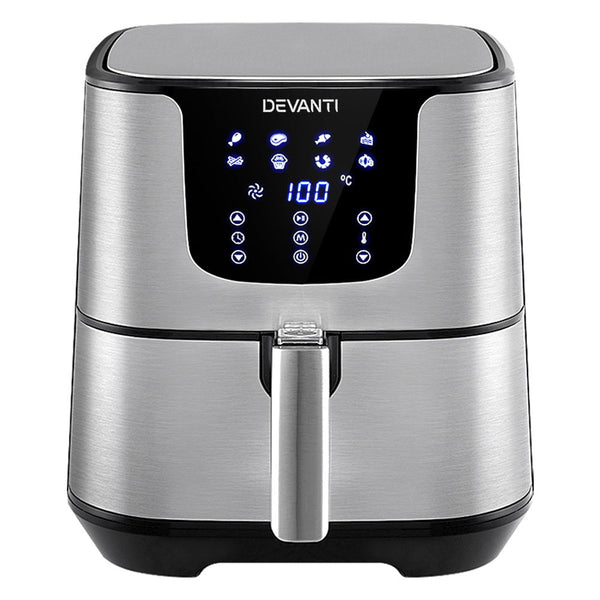 Devanti Air Fryer 7L Lcd Fryers Oil Free Oven Airfryer Kitchen Healthy Cooker Air Fryers