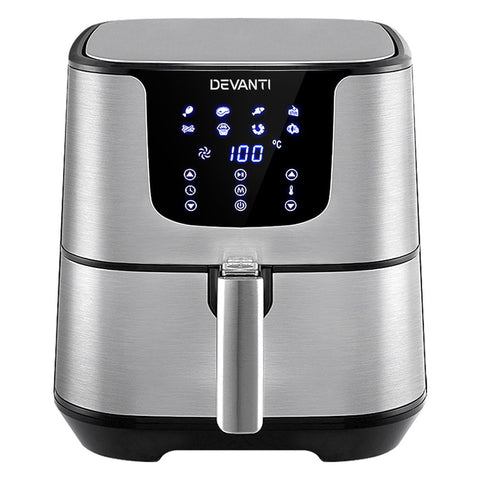 Devanti Air Fryer 7L Lcd Fryers Oil Free Oven Airfryer Kitchen Healthy Cooker Air Fryers