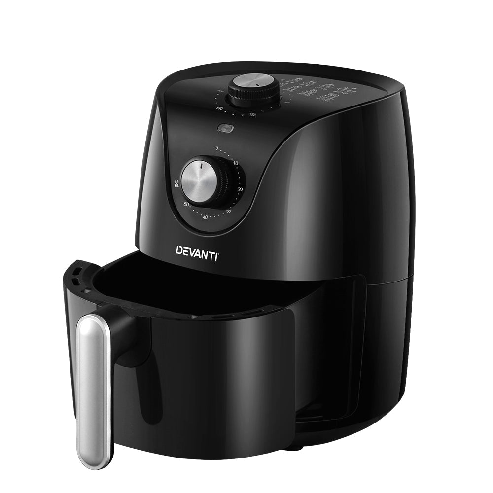 Devanti Air Fryer 2.5L Electric Fryers Airfryer Healthy Cooker Oil Free Kitchen Air Fryers