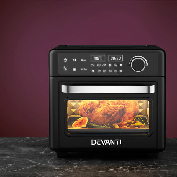 Devanti Air Fryer 15L Lcd Fryers Oven Air Fryers