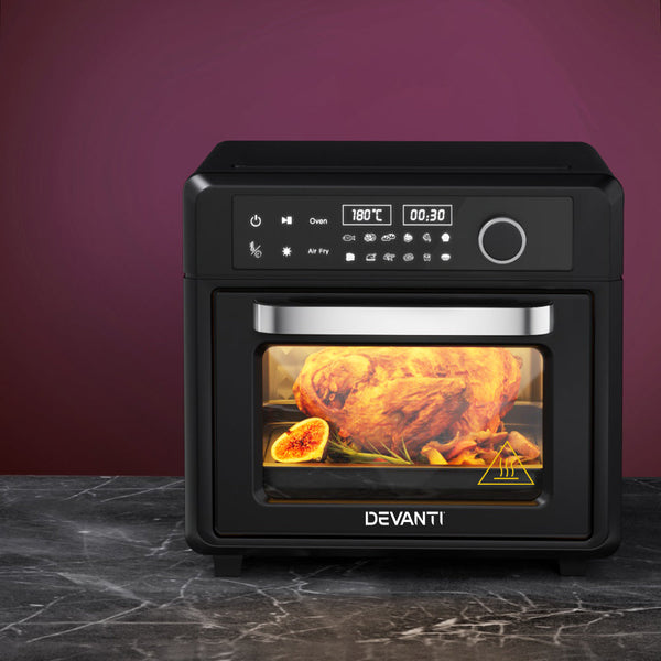 Devanti Air Fryer 20L Lcd Fryers Oven Air Fryers