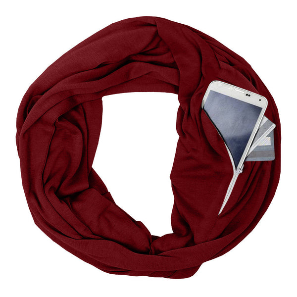 Solid Colour Pocket Scarf Women's Accessories Scarves & Wraps