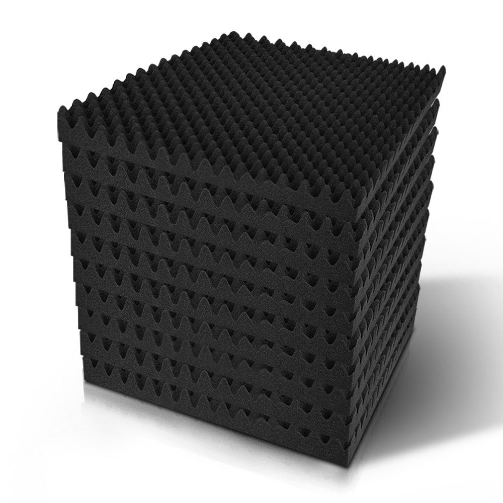 Alpha 60Pcs Acoustic Foam Panels Studio Sound Absorption Eggshell 50X50cm Soundrproofing Panels