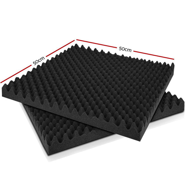 Alpha 60Pcs Acoustic Foam Panels Studio Sound Absorption Eggshell 50X50cm Soundrproofing Panels