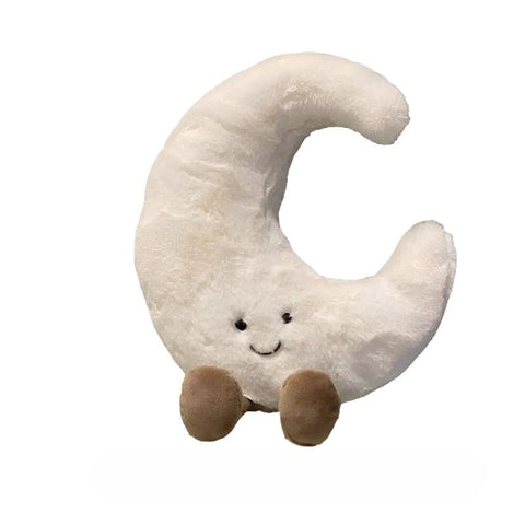 Plush Moon Shape Pillow With Legs Soft Cushion For Garden Decor Cushions & Decorative Pillows
