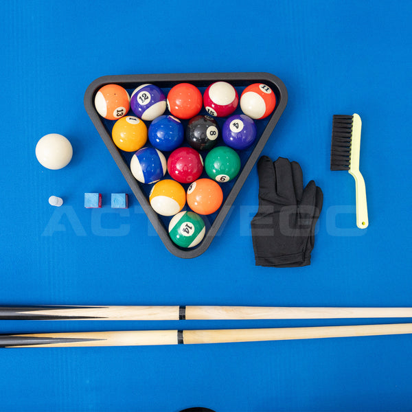 Activego Airshot 4 In 1 Velvet Cloth Pool Table And Hockey With Tennis Desktop Ball Puck Return System Easy Flip Design Full Billiards Balls Cues Bats