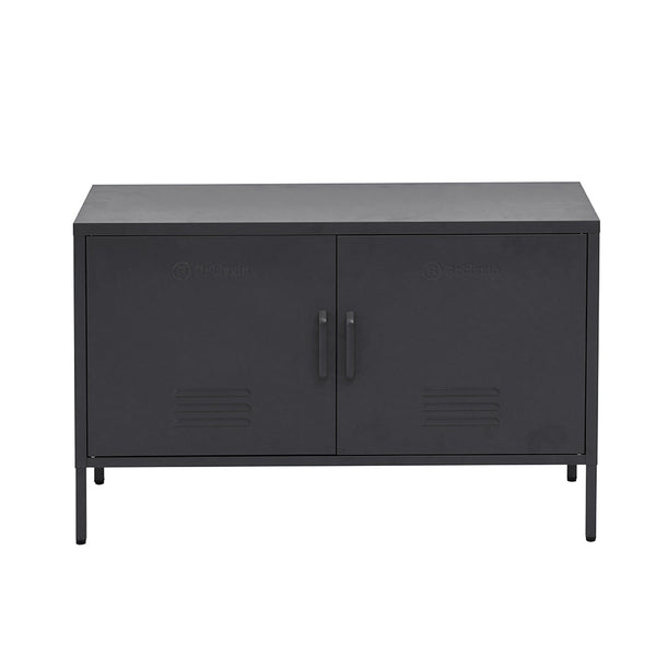 Artiss Artissin Buffet Sideboard Locker Metal Storage Cabinet Base Charcoal Sideboards & Buffets