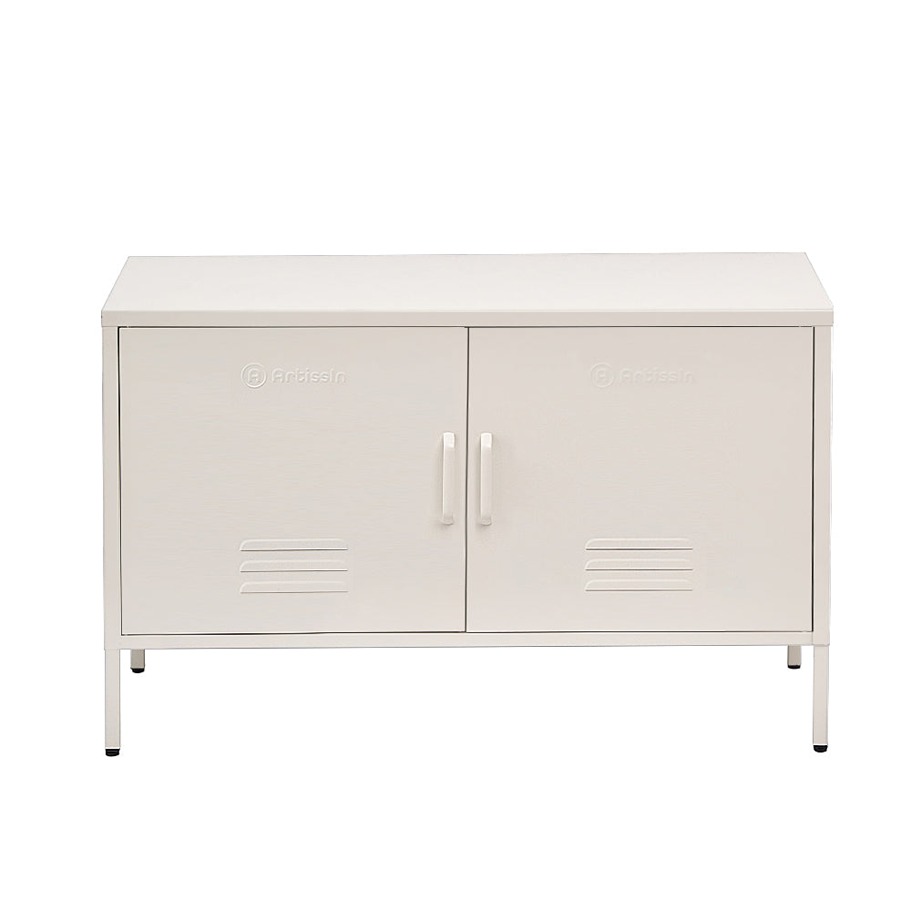 Artiss Artissin Buffet Sideboard Locker Metal Storage Cabinet Base White Sideboards & Buffets