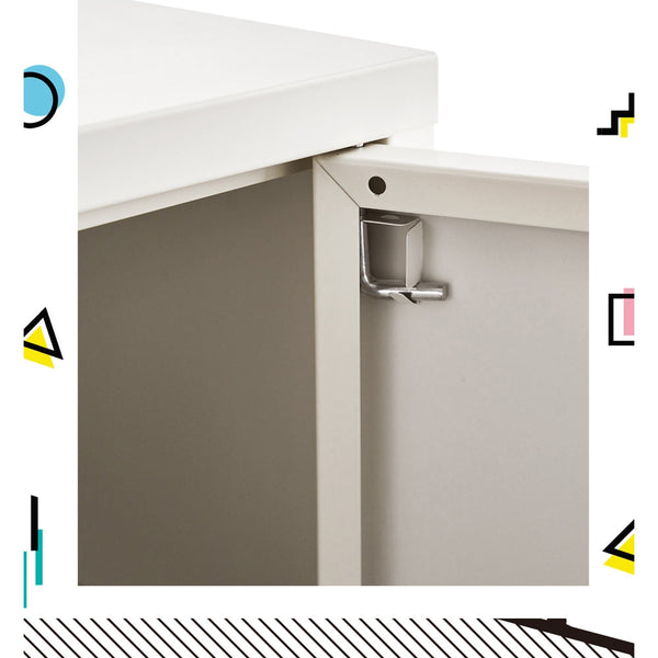Artiss Artissin Buffet Sideboard Locker Metal Storage Cabinet Base White Sideboards & Buffets