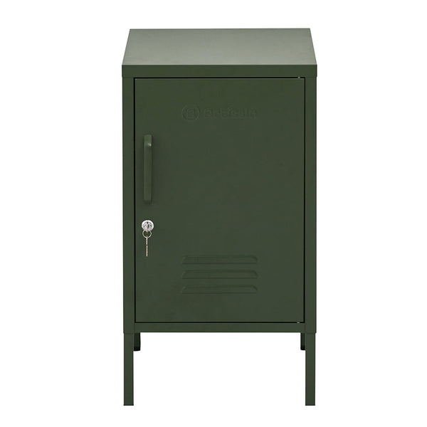 Artiss Artissin Metal Locker Storage Shelf Filing Cabinet Cupboard Bedside Table Green Bedside Tables