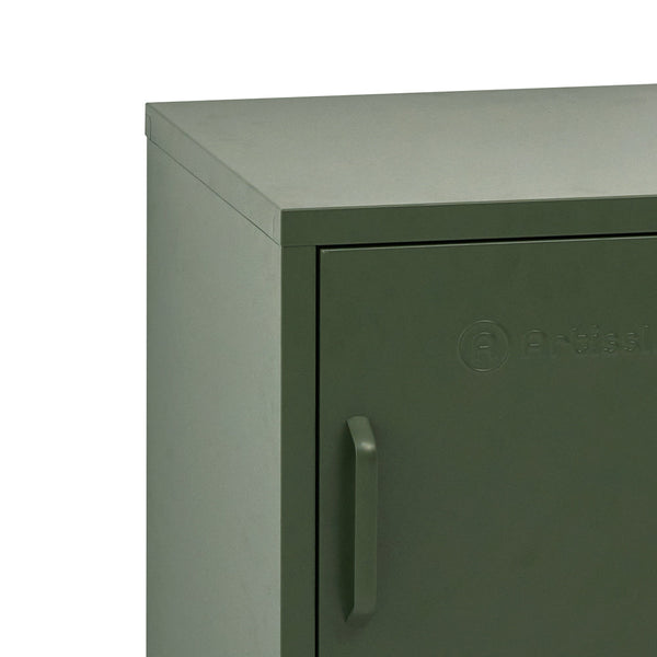 Artiss Artissin Metal Locker Storage Shelf Filing Cabinet Cupboard Bedside Table Green Bedside Tables