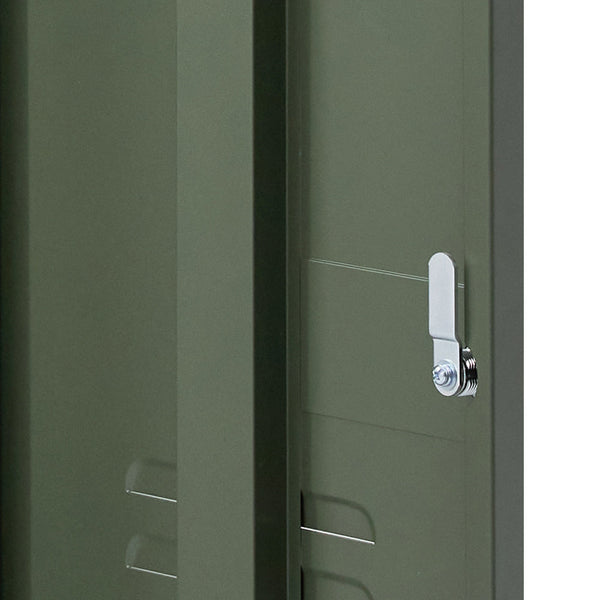 Artiss Artissin Metal Locker Storage Shelf Filing Cabinet Cupboard Bedside Table Green Bedside Tables