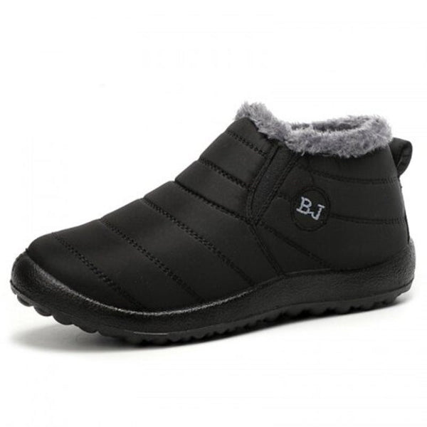 Men Classic Warm Casual Boots Convenient Slip On Design Snow Shoes Black 43 Men's Boots