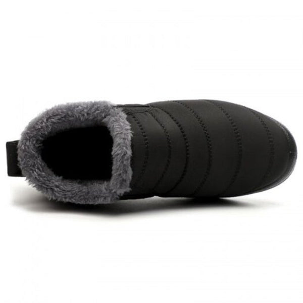 Men Classic Warm Casual Boots Convenient Slip On Design Snow Shoes Black 43 Men's Boots