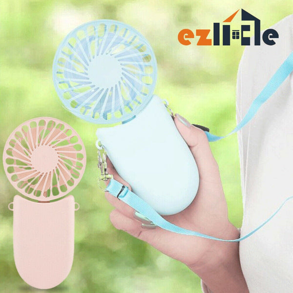 Air Portable Fans Cooling Neck Rechargeable Foldable Usb Hand Held Desk Mini