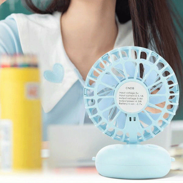 Air Fans Cooling Neck Rechargeable Foldable Usb Hand Held Desk Mini Portable Fans