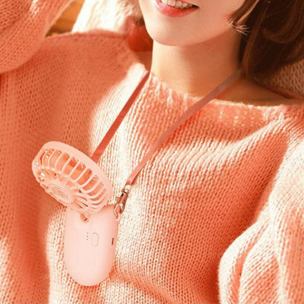 Air Fans Cooling Neck Rechargeable Foldable Usb Hand Held Desk Mini Portable Fans