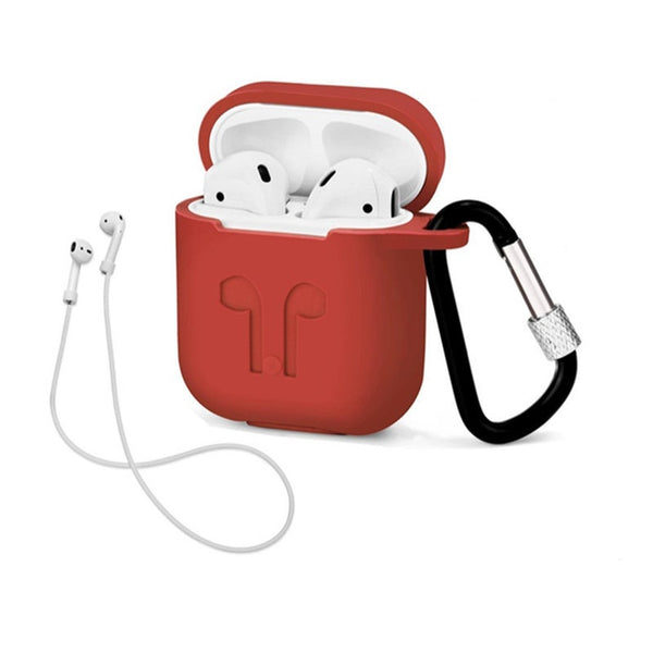 Airpods Earphone Protection Sleeve Silicone Protective Cover Red Cases Covers & Skins