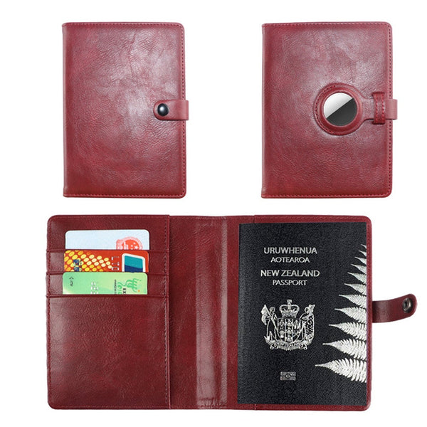 Passport Holder Travel Wallet With Protective Case For Air Tag Id & Document Holders