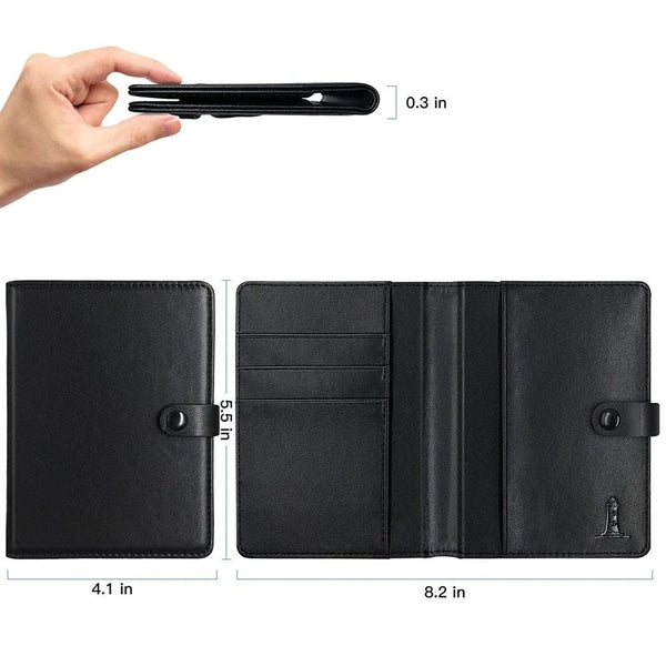 Passport Holder Travel Wallet With Protective Case For Air Tag Id & Document Holders