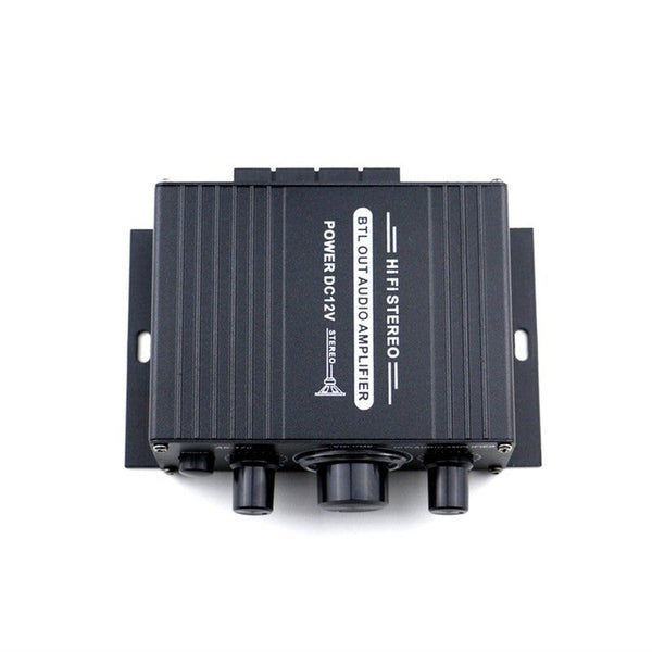Ak170 12V Mini Audio Power Amplifier Digital Receiver Dual Channel 20W20w Bass Treble Volume Control For Car Use Amplifiers & Preamps