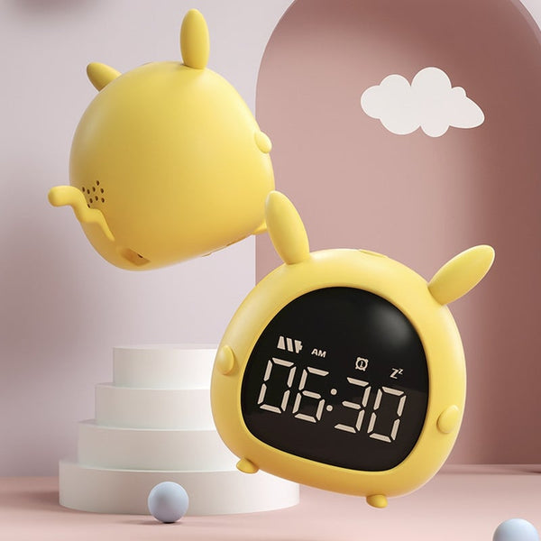 Alarm Clock Digital Wake Up Temperature Snooze Timer Kids Sleep Bedside Cute Clocks Children Bedroom
