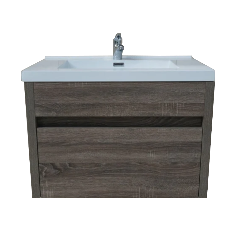 Belbagno Alexandra Wall Hung Bathroom Vanity In Silver Oak Bathroom Sinks