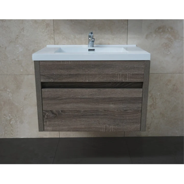 Belbagno Alexandra Wall Hung Bathroom Vanity In Silver Oak Bathroom Sinks