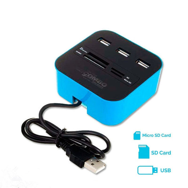 All In 1 Usb 2.0 3 Port Hub Multi Card Reader Computer Accessories Usb Cables Hubs & Adapters