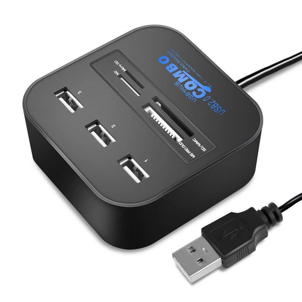 All In 1 Usb 2.0 3 Port Hub Multi Card Reader Computer Accessories Usb Cables Hubs & Adapters
