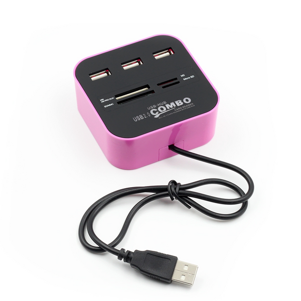 All In 1 Usb 2.0 3 Port Hub Multi Card Reader Computer Accessories Usb Cables Hubs & Adapters