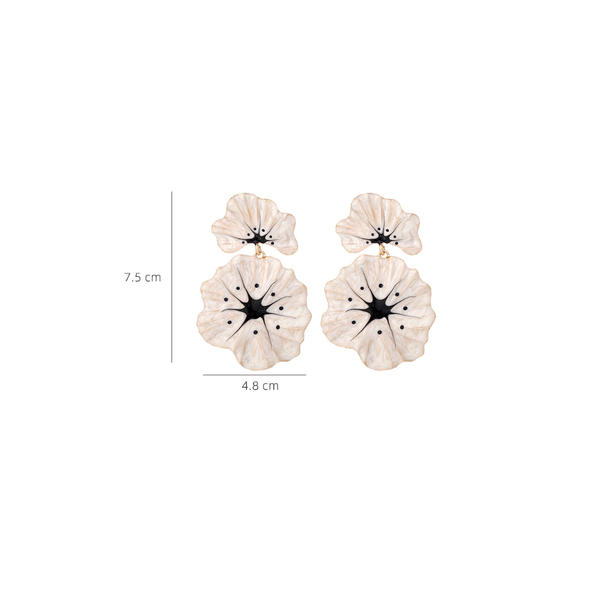 Veile Studios Elegant Flower With Sophisticated Personalised Design Earrings