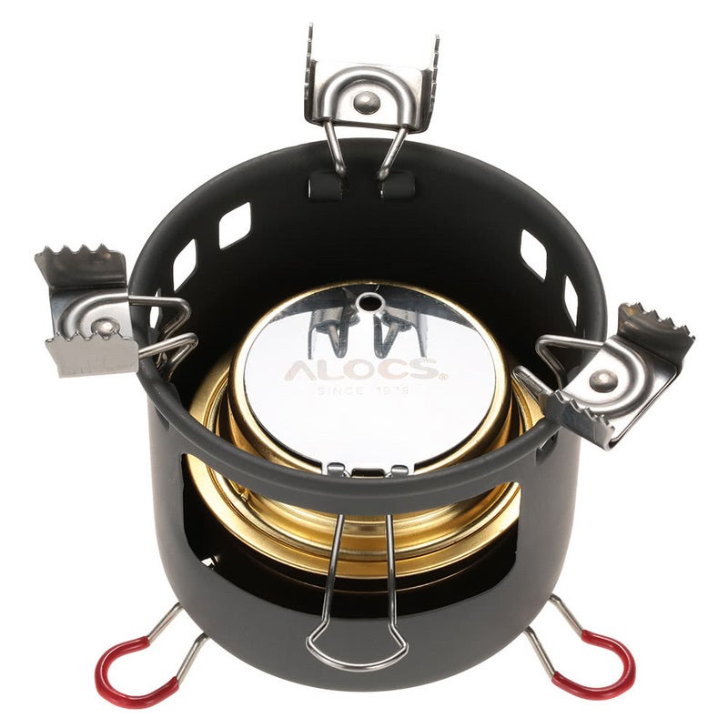 Alocs Camping Outdoor Spirit Alcohol Burner Stove Bracket Support Set Camping Stoves