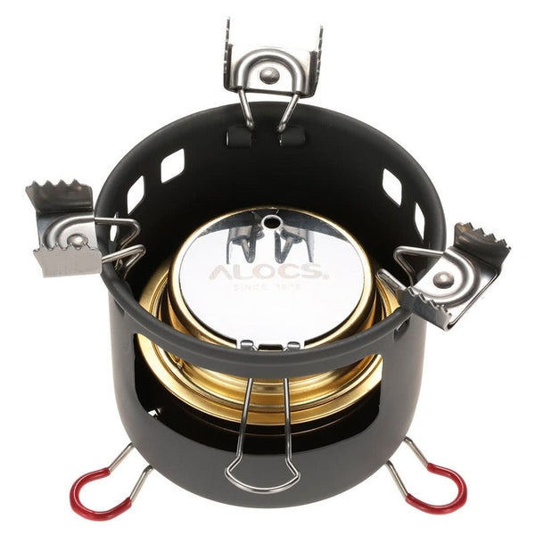 Alocs Camping Outdoor Spirit Alcohol Burner Stove Bracket Support Set Camping Stoves