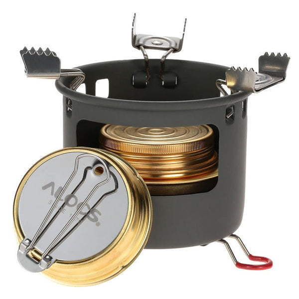 Alocs Camping Outdoor Spirit Alcohol Burner Stove Bracket Support Set Camping Stoves